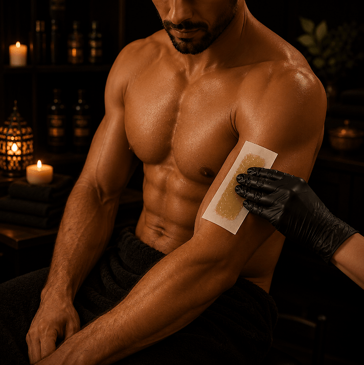 Depilação masculina do braço